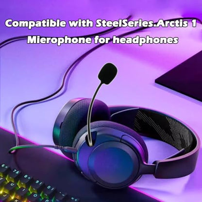 SteelSeries Arctis 1 Wireless Gaming Headset Replacement Microphone, Compatible with PS4 PS5 Xbox One Xbox Series X PC 3.5mm Jack, 360 Degree Bendable, Clear Sound Quality with Noise Reduction