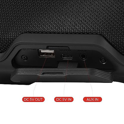 AIWA Exos-3 Waterproof Bluetooth Speaker, 60W Peak Power, 20-Hour Playtime, Stereo Sound, USB-C Charging, IPX7 Waterproof, Wireless Pairing, Perfect for Outdoor Adventures