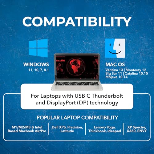 OREI USB C Docking Station Triple Monitor, SplitXtend 12-in-1 Laptop Dock with 2 HDMI + DisplayPort, 4K@60Hz, 85W PD, Ethernet, USB, SD/TF – 3 Monitor Dock (MST, No Drivers, Windows) | 4K Splitter Extended Display, 1 DisplayPort Docking Station 4 Separate