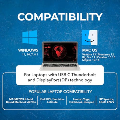 OREI USB C Docking Station Triple Monitor, SplitXtend 12-in-1 Laptop Dock with 2 HDMI + DisplayPort, 4K@60Hz, 85W PD, Ethernet, USB, SD/TF – 3 Monitor Dock (MST, No Drivers, Windows) | 4K Splitter Extended Display, 1 DisplayPort Docking Station 4 Separate