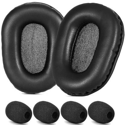 Defean Earpads for BlueParrott B450-XT B450XT S450-XT Headset | B450-XT Mod Kit Ear Pads + Mic Foam for BlueParrott B450-XT B450XT S450-XT Headset,Softer Leather Noise Cancelling Foam