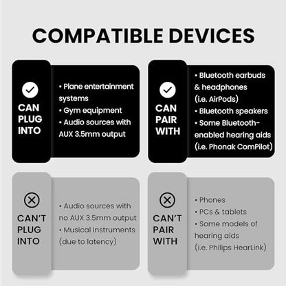 Avantree SoundJet R1 - Airplane Bluetooth Adapter for AirPods, 25H | Qualcomm aptX Adaptive & HD, dual-headphone pairing, 25-hour battery, USB-C charging, and single/dual airline plugs - color: 3. Sky Blue