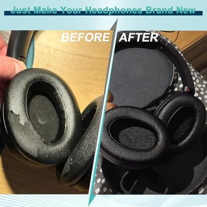 Replacement Ear Pads for Sony WH-XB910 XB910N Extra Bass Noise Cancelling Headphones, Headphones Ear Cushions, Headset Earpads, Ear Cups Cover (Black) - color: Black