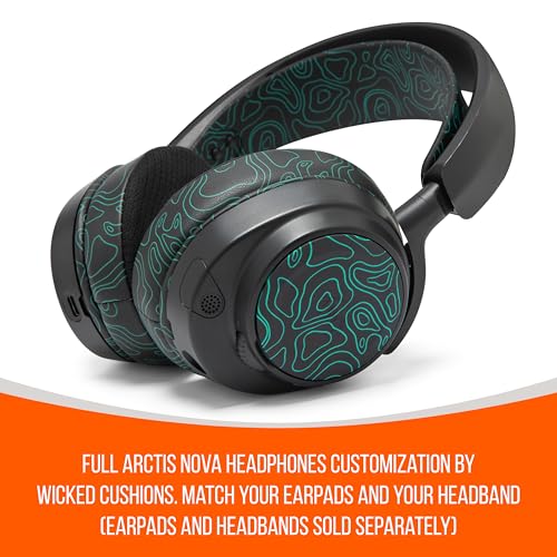 WC Side Plates for Arctis Nova Pro Wireless, Pro Wired & Nova Elite | Made by Wicked Cushions | Also fits Nova Pro Omni, 7, 7X & 7P | Midnight FrankP - color: Midnight FrankP