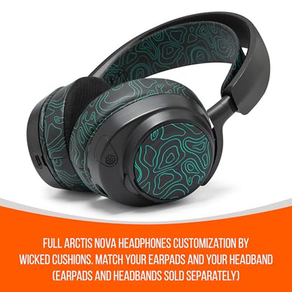 WC Side Plates for Arctis Nova Pro Wireless, Pro Wired & Nova Elite | Made by Wicked Cushions | Also fits Nova Pro Omni, 7, 7X & 7P | Midnight FrankP - color: Midnight FrankP