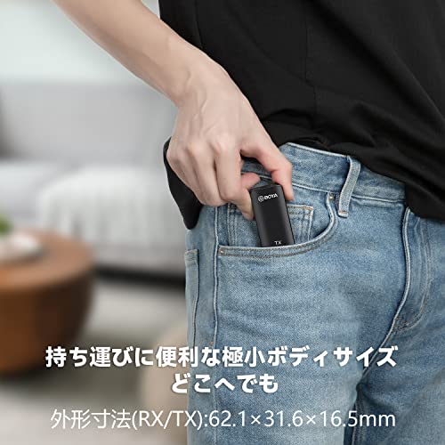 BOYA BY-XM6-S2 2.4GHz Wireless Microphone System Compatible with DSLR, mirrorless Cameras, Smartphones, Computers, for vlog, YouTube Video, Live Streaming, interviews, Recording - size: 3.5mm Jack(RX+TX+TX)