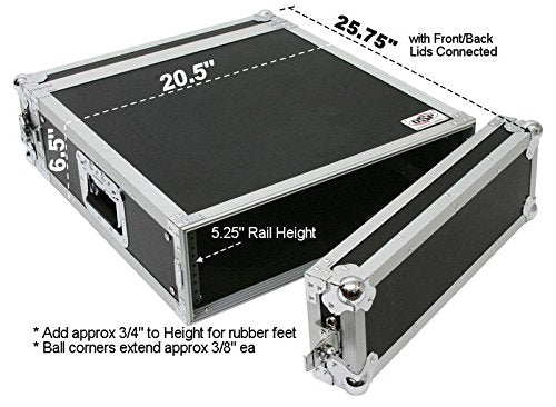 OSP Cases | ATA Road Case | 3-Space Amp Rack | 20" Deep | RC3U-20 - size: 3 Space, 20"