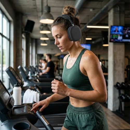 MOLOPPO Silicone Earcup Covers Compatible with AirPods Max 2/1, Black | Soft, Anti-Scratch, Ear Cup Protector, Washable, Sweatproof, Gym Accessories, For AirPods Max 2/1 - color: S-Black
