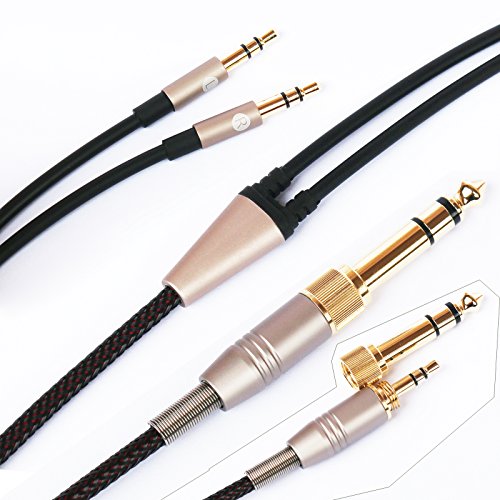 NewFantasia Replacement Audio Cable only Compatible with Hifiman Sundara, Arya, Ananda Headphones 3.5mm and 6.35mm to Dual 3.5mm Connector Jack Male Cord 1.2meters/4feet - size: 1.2 m