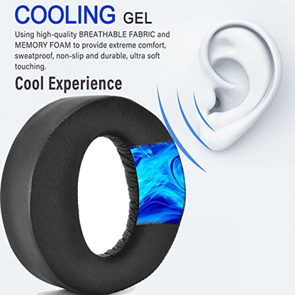 PS5 Pulse 3D Cooling Gel Ear Pads Replacement Ear Cushions for Sony PlayStation 5 Pulse 3D PS5 3D Wireless Headset Earpads, Ear Cups Repair Parts
