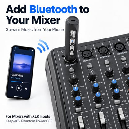 XLR Bluetooth Audio Receiver for Mixers, PA Speakers & DJ Systems
