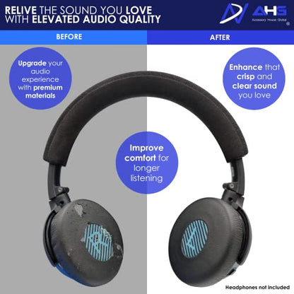 AHG Premium Replacement SoundLink OE Pads Cushions Compatible with Bose SoundLink on Ear Wireless Headphones, On-Ear Wireless, On-Ear 2 & SoundTrue OE - Soft, Great Comfort + Durability (Black)