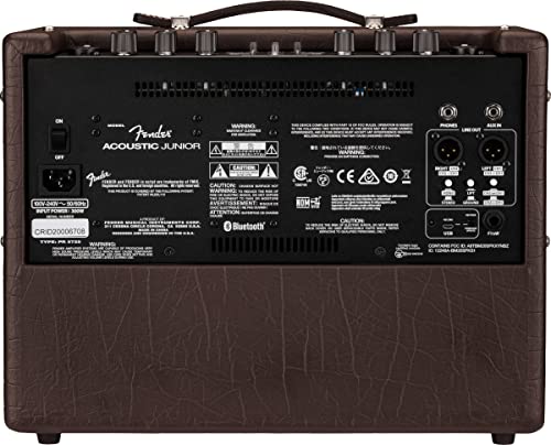 Fender Acoustic Junior 100W Combo Acoustic Guitar Amplifier Bundle with Instrument Cable, Amperstand Guitar Cradle, Tuner, and 24-Pack Picks - size: Acoustic Jr 100
