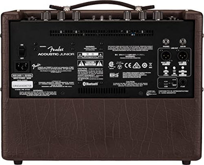 Fender Acoustic Junior 100W Combo Acoustic Guitar Amplifier Bundle with Instrument Cable, Amperstand Guitar Cradle, Tuner, and 24-Pack Picks - size: Acoustic Jr 100