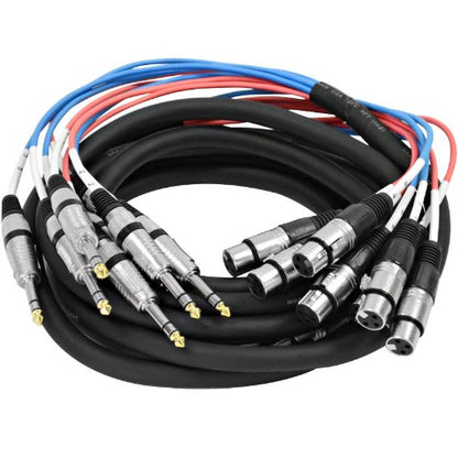 Seismic Audio - SAXT-8x15F - 8 Channel 15' XLR Female to 1/4" TRS Snake Cable - size: 15 Foot - 8 Channel