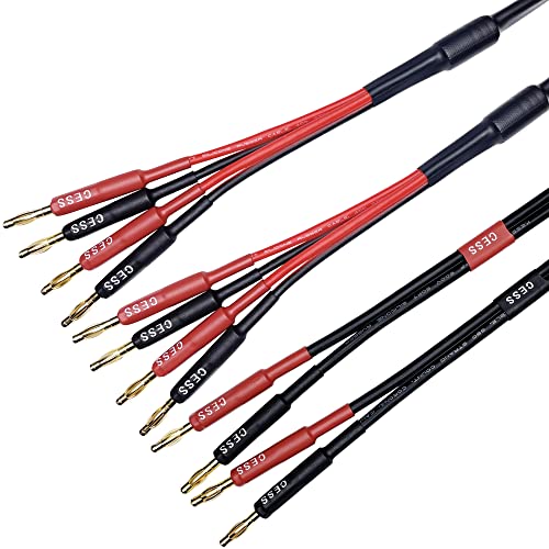 CNCESS Banana Plug Splitter Speaker Cable, 10 ft, 2-Pack - size: 10 feet