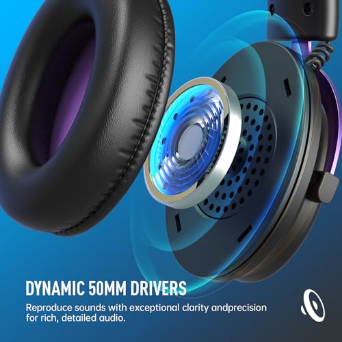 EKSA E900WT Wireless Gaming Headset with Microphone for PC Ps5 Ps4 - color: Purple