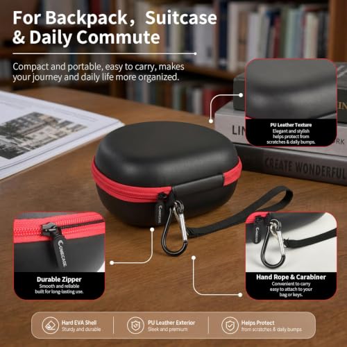 Comecase Headphone Case Compatible with JBL Tune 720BT 770NC, Black | Hard Shell Travel Storage for Foldable Over-Ear Headphones, with Mesh Pocket for Cables. Case Only, Headphones Not Included - color: Black