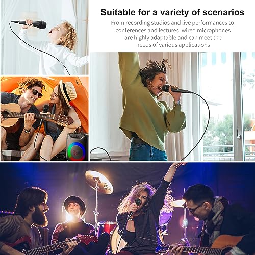 Wired Dynamic Microphone with 10-Foot Cable, On/Off Switch, 1/4-Inch Plug