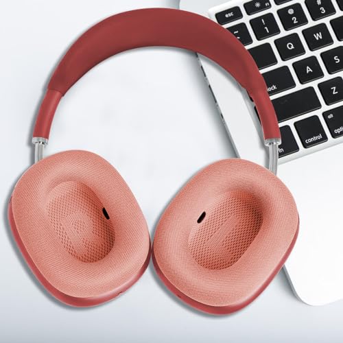 GEVO Upgraded Ear Cushions Replacement Earpads for AirPods Max 1 & 2 Headphones, Mesh Fabric Ear Pads Ear Covers Cups with Memory Foam and Magnet for AirPods Max 1 & 2 (Pink) - color: Pink