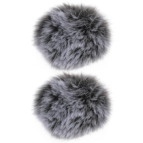 ECSiNG 2pcs Lavalier Microphone Furry Wind Muff Compatible with Diameter of 0.5-1.5cm Clip-on Lavalier Microphones (1.0cm) - size: 0.5-1.5cm