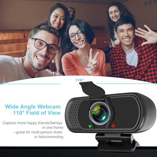 XPCAM HD 1080p Webcam with Microphone,USB Web Camera for Computer PC Laptop - color: webcam for pc (black)