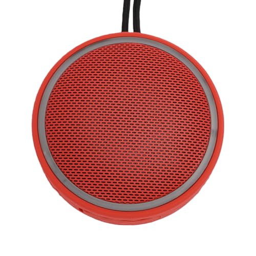 Diyeeni Bluetooth Shower Speaker, IPX6 Water Proof Portable Bluetooth 5.3 Speakers with Suction Cup, Mini Wireless Speaker with RGB Lights, Loud Stereo Sound for Bathroom (Red) - color: Red