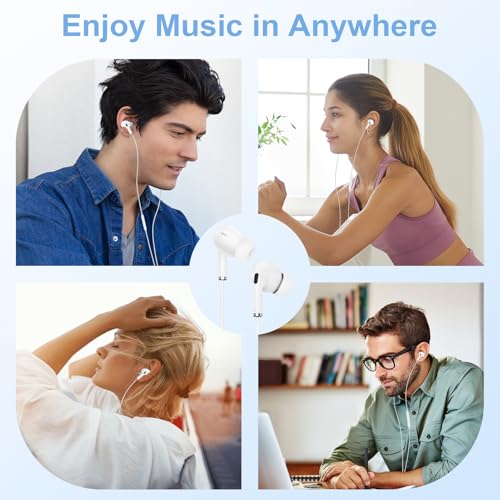 USB C Wired Headphones Earbuds for Samsung Galaxy S26 Ultra S26 S25 S24 S23 | Wired Earphone with Microphone Corded Earbuds Audifonos In-Ear Buds for Google Pixel 10 Pro Fold 10 Pro 10 XL 10A 9A 9 8 7 6