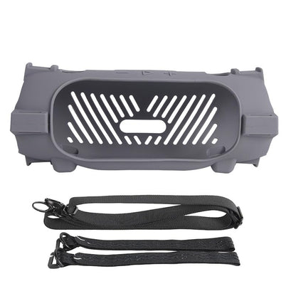Silicone Case Cover for JBL Charge 6 Portable Bluetooth Speaker, Soft Protective Sleeve Travel Carrying Protective Cover Speaker Silicone Case with Shoulder Strap and Bike Strap (Gray) - color: Gray