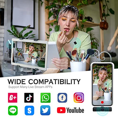 KIMAFUN Lavalier Microphone Wireless for iPhone iPad, Lapel Clip on Mic with Lightning Receiver, KM-G50-5 - size: Lightning-1Tx1Rx