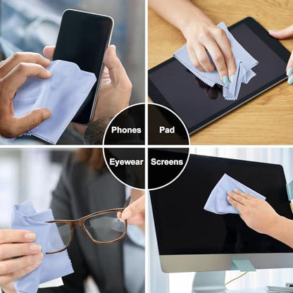 Record Cleaning Cloth, 6 Pack 12''x12'' Anti-Static Microfiber Towel by Gartopvoiz Lint-Free Cleaner for LP Record Vinyl, Glasses, TV Screen, Laptop