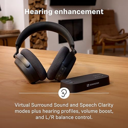 Sennheiser RS 255 TV Headphones + Transmitter Bundle Virtual Surround Sound - style: Headphone/Transmitter Bundle