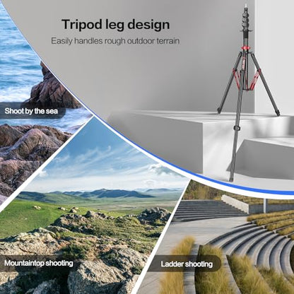 FreeSea MT-03 Heavy Duty Photography Light Stand, Aluminum Alloy Tripod - color: Aluminum