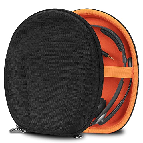 Geekria Shield Case Compatible with VXI BlueParrott B350-XT, B450-XT, Sennheiser PC8, PC7, Replacement Hard Shell Travel Carrying Bag with Cable Storage (Black)