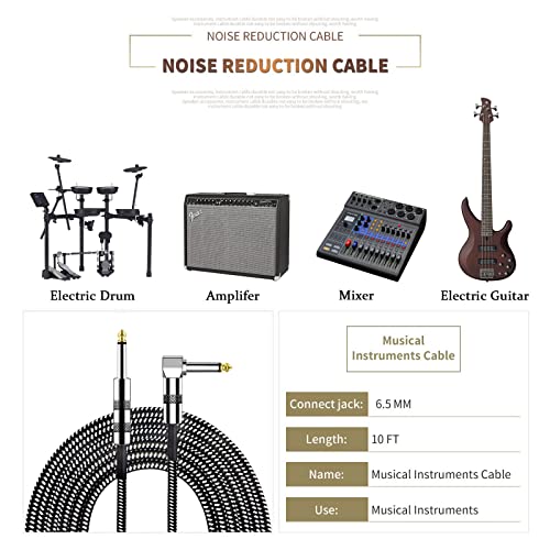 SUNYIN Bass AMP Combo Portable 10W Bass Amplifier with 10ft Guitar Cable MA-10B Dual Channel Mini Bass Amplifier Practice Bass Indoor