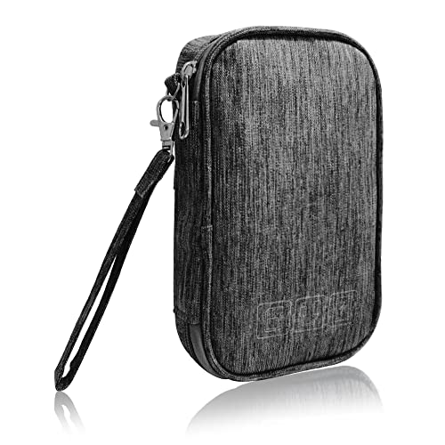 Electronic Organizer Bag Cable Organizer Travel Cord Organizer Case Pouch Portable Carrying Case for Charger Hard Drive Earphone USB SD Card (Grey) - color: Grey