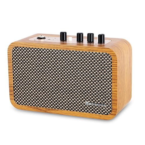 RANMING Guitar Amp 10W Mini Guitar Amplifier with Clean/Drive Channel Portable Electric Guitars Amp with Headphone Jack USB-C Rechargeable Wireless Amps for Indoor Practice,Live Streaming,Traveling