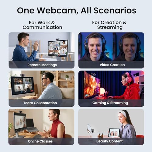 EMEET C960 Ultra 4K Webcam for Mac & PC, 1/1.5" Large Sensor, Metal Body | 0.2s Autofocus, DRC, Whiteboard Mode, Built-in Privacy Cover, 2 Mics, USB Webcam 4K for Meetings, Streaming, Content Creation - style: 4K Ultra