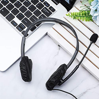 BBTO 200 Pieces Disposable Headphone Ear Cover Non-Woven Sanitary Earpad Covers for Most On Ear Headphones(S, 6.5 cm/ 2.6 inch,Black) - color: Black, size: S (6.5 cm)