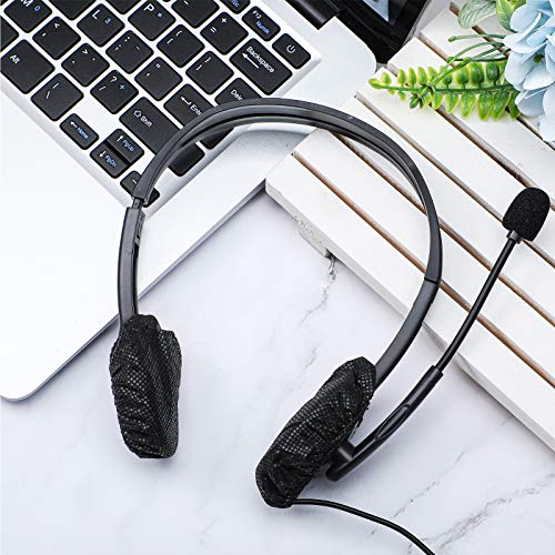 BBTO 200 Pieces Disposable Headphone Ear Cover Non-Woven Sanitary Earpad Covers for Most On Ear Headphones(S, 6.5 cm/ 2.6 inch,Black) (Pack of 2) - color: Black, size: S (6.5 cm) (Pack of 2)