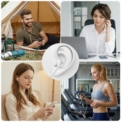 USB C Headphones 3 Pack,Type C Earphones for iPhone 17 16 15 Pro Max Plus iPad Pro Wired USB C Earbuds with Microphone & Remote Control Earphones for Samsung Galaxy S26 S25 S24 Google Pixel