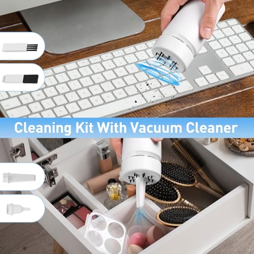 21-in-1 Keyboard Cleaning Kit with Mini Vacuum Cleaner Laptop Cleaning Kit Electronic Cleaner Brush Tool Kit Computer Keyboard Screen Cell Phone Cleaning Kit for Earbud PC Camera Cleaning Kit