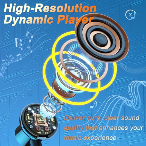 Neckband Bluetooth Headphone with LED Power, Neckband Headphones 100 Hours Playtime, in-Ear Bluetooth Headphone with Microphone for Running and Exercising in the Gym (Y10)