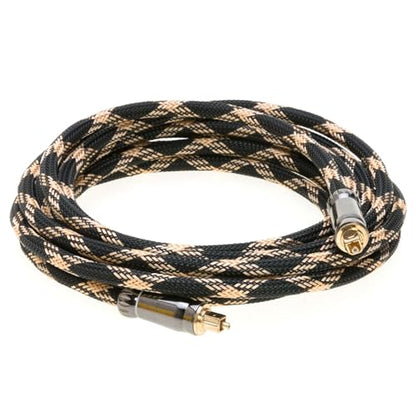 Cables Direct Online 6FT Premium Toslink Optical Audio Cable High Fidelity Digital Fiber Optic Cord for Home Theater, Sound Bar, Gaming Consoles Durable Nylon Braided Design Gold-Plated Connectors - size: 6ft