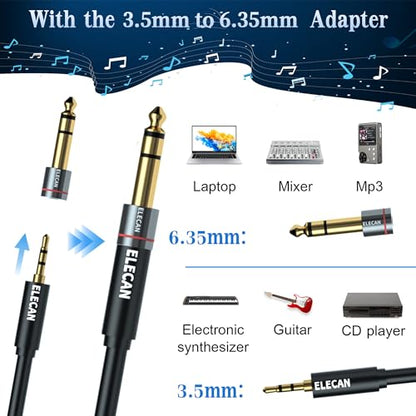 3.5mm (1/8 Inch) TRS Aux Male to XLR Male Cable 15 Ft, Balanced Professional Shielded Stereo Microphone Cable Cord, Gold Plated for DSLR Camera Mixer Headphones with 3.5 to 6.35mm Adapter+Ties - size: 15FT, style: 3.5mm to XLR Male