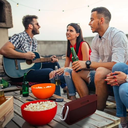 co2CREA Soft Silicone Case for Bose SoundLink Flex Bluetooth Speaker, Red | Adjustable Shoulder Strap, Crossbody Carrying, Aluminum Carabiner, Lightweight - color: Carmine Red Case
