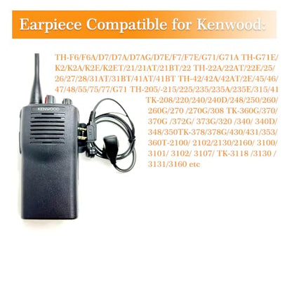 Walkie Talkies Earpieces(2 Packs) with Mic 2 Pin Covert Air Acoustic Tube Headset for Baofeng UV-5R BF-888S BF-F8HP Retevis H-777 Kenwood Pxton Puxin Two Way Radio - style: 2Packs(White) for Baofeng Kenwood Pxton