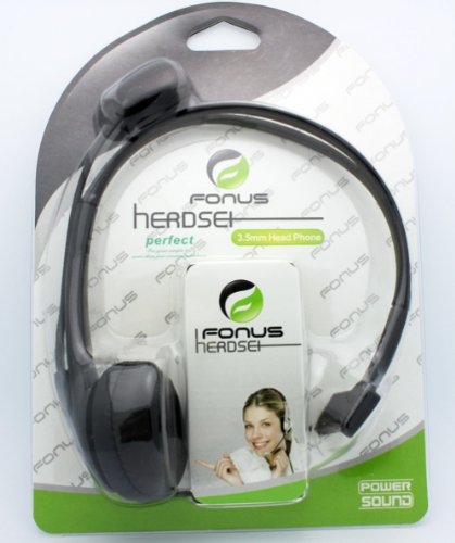 Over-The-Head 3.5mm Hands-Free Mono Headset Wired Headphone with Boom Microphone for Verizon Samsung Continuum i400, Verizon Samsung Illusion, Verizon Samsung Stratosphere, Verizon Samsung Rogue U960