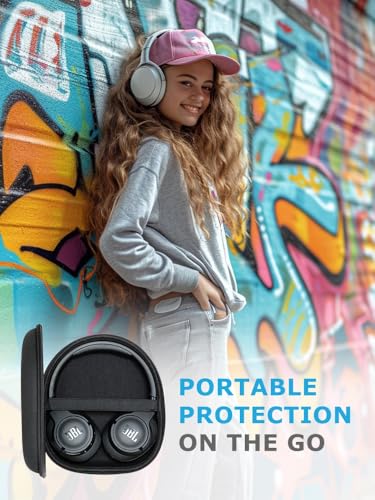 Ginsco New Case Compatible with Sony WH-CH 720N/710N Noise Canceling Wireless Headphones, with JBL Tune 770NC 720BT SoundCore Q20 BERIBES/KVIDIO/Picun Hard Shell Travel Carrying Headset Case (Black) - color: Black