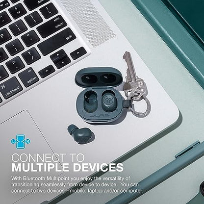 JLab JBuds Lux ANC Over Ear Headphones Bundle with JBuds Mini True Wireless Earbuds, Active Noise Cancelling, Bluetooth multipoint, Sage